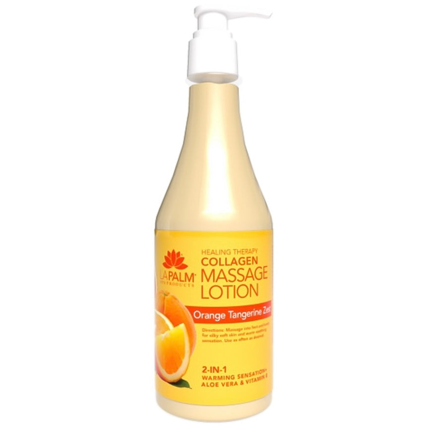 LaPalm Collagen Massage Lotion - Orange Tangerine Zest (8oz)